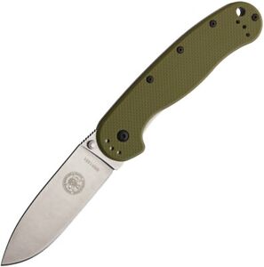 ESEE BRK Avispa Framelock Green D2 3.5" OD Green GRN Folding Pocket Knife 1302OD