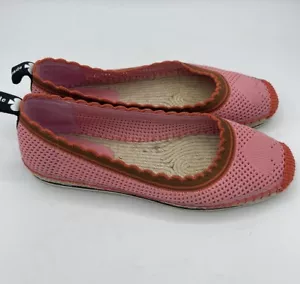 Kate Spade Women Espadrille Slip On Flats Knottingham Pink Red Knit Size 7.5 - Picture 1 of 6