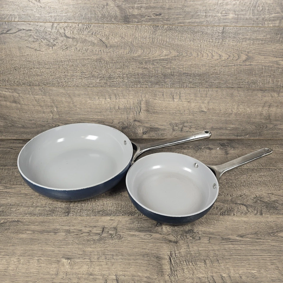 Caraway Ceramic Nonstick 8 Inch & 10 Inch Fry Pan - Dark Blue - Lot Of 2 - Image 1 of 4