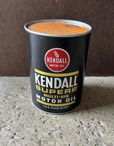 Vintage Kendall Superb Multi-Vis Motoröl Dose (1) voll versiegelt 1 Quart selten Garage - Bild 1 von 6