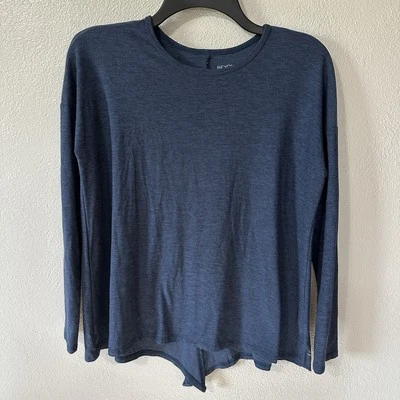 Beyond Yoga Peso Pluma Azul Brezo Para Mujer Talla XS Manga Larga Abierta Corbata Espalda Foto 1 de 4