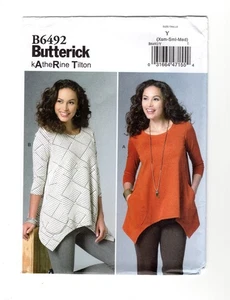 Sewing Pattern for Women, Pullover Tunic, Butterick B6492 Size 4-14, UC F/F - Picture 1 of 4