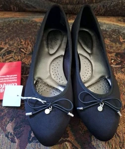 Dexflex bequeme bequeme bequeme Damen-Ballerinas 7 W schwarz Wildlederimitat Slipper  - Bild 1 von 6