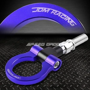 PARA 09-13 HONDA FIT 7 "M18 X 2.5 T-6061 ALUMINIO AZUL ANILLO DE GANCHO DE REMOLQUE DELANTERO / TRASERO - Imagen 1 de 5