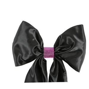 25 Hot Pink Rhinestone Bow Covers - 8 Row - wedding chair sash reusable - Picture 1 of 5