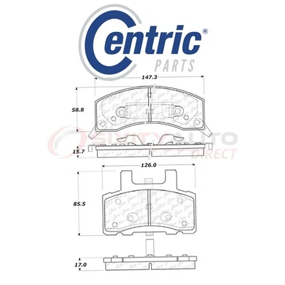 Centric Fleet Performance Disc Brake Pads for 1994-1998 Chevrolet C1500 pq Foto 1 de 4