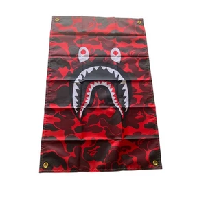 Bape A Bathing Ape Sharkface 2x3 Bandera Exterior Poliéster con Ojales de Latón - Imagen 1 de 1