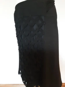 Per Una Speziale Bleistiftrock schwarz. Lange Krawatten. Eingerücktes Muster. Gefüttert. Größe 12 - Bild 1 von 7