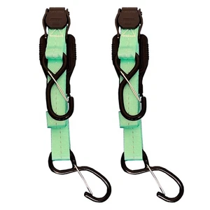 1" x6' cambuckle Strap 2-Pack 300 lbs  Teal/Reflective and Storage Bag - Picture 1 of 5