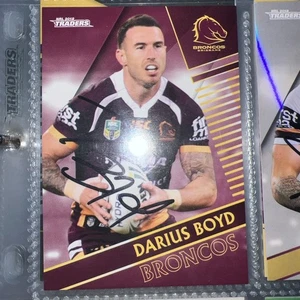 Darius Boyd Signed 2018 Traders NRL card Brisbane Broncos - Picture 1 of 1