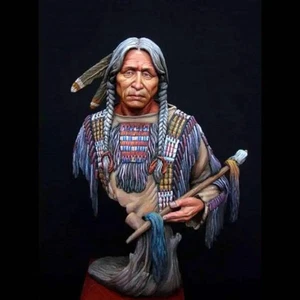 1/10 BUST Resin Model Kit Sitting Bull American Native Indian Unpainted - Picture 1 of 7