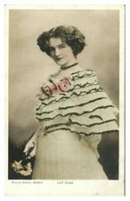 Antique RPPC colour tinted postcard Miss Lily Elsie actress stage singer music 