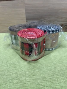 Buffalo plaid burlap ribbon pack of 4 - Picture 1 of 10