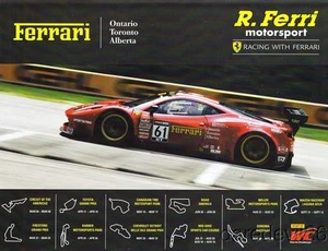 2015 Olivier Beretta R. Ferri Motorsport Ferrari 458 Italia SCCA PWC Hero Card - Picture 1 of 1