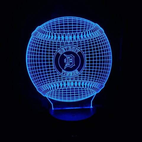 Detroit Tigers 3D Baseball Illusion Light Cover