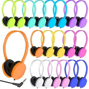 Bulk Headphones for Classroom Kids Multi Colored 50 Pack, Wholesale Over Ear ... - Picture 1 of 1