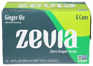 Zevia All Natural Diet Soda - Ginger Ale - 12 Oz - 6 Pk - Bild 1 von 12