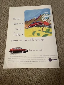 Vintage 1996 SAAB 900 SE 5-DOOR TURBO PRINT AD RED 1990s - Picture 1 of 1