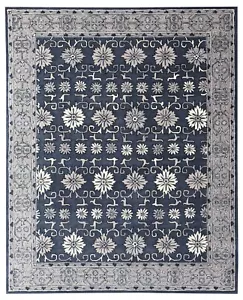 Tabitha gray Handmade Traditional Oriental Style 100% Woolen Area Rugs & Carpet - Picture 1 of 15