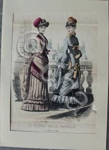 Druck FIgurino Mode Kleidung Epoche Damen - Mailand - 1884 April - Bild 1 von 1