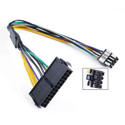 Cable de fuente de alimentación ATX de 24 pines a 8 pines para DELL Optiplex 3020 7020 9020 T1700 Foto 1 de 4