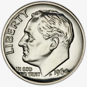 Rosevelt Silver Dime Proof Lot 1964 PCGS PR 67 Uncirculated 10c Coin - Picture 1 of 12