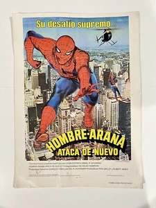 1978 Vintage SPIDER-MAN Strikes Back Marvel SPIDERMAN Spanish Mexico Poster RARE - Picture 1 of 6