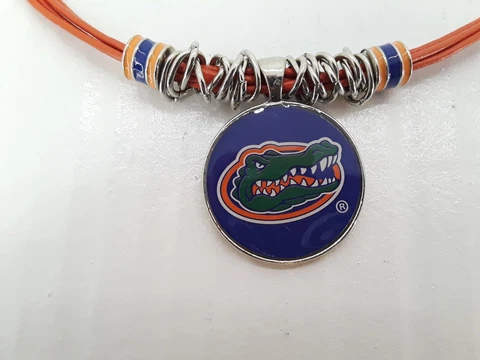 Florida Gators Necklace Officially Licensed Adjustable Clasp four Cord Necklace Cover