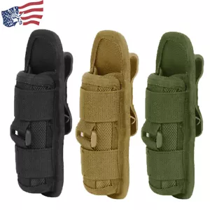 360° Rotatable LED Flashlight Nylon Holster Pouch Carry Belt Case Bag Holder - Picture 1 of 16
