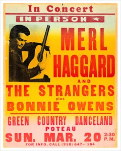 Impresión de póster de concierto de Merle Haggard - Imagen 1 de 1