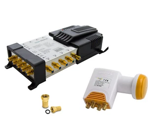 Multiinterruptor 5/8 Sat Sistema para 8 Participantes 1 Satélite 5-8 HD Quattro LNB 4K - Imagen 1 de 6