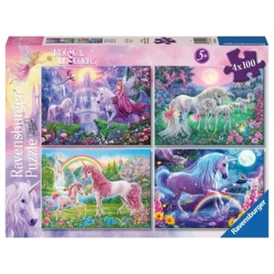 Ravensburger Magical Unicorns 4 x 100 Piece Jigsaw Puzzle  - Picture 1 of 1