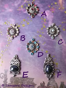 Tribal Bindi Belly Dancing Hafla Fairy Festival Rave Chakra Terzo Occhio Hippy Goth - Foto 1 di 26