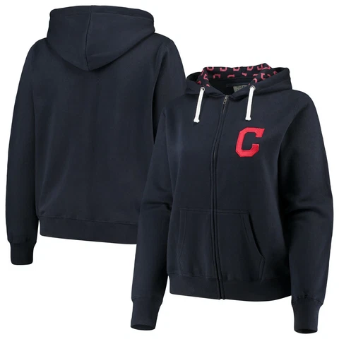 Cleveland Guardians  Indians Women's Plus Size Full-Zip Hoodie size 2XL jacket Cover