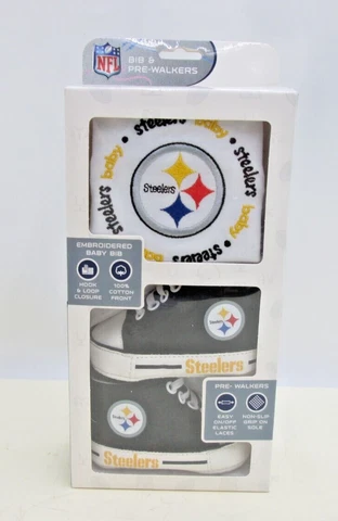 Pittsburgh Steelers Toddler/Baby 2-Piece Gift Set  NFL  (Team Shoes/Bib ) Cover