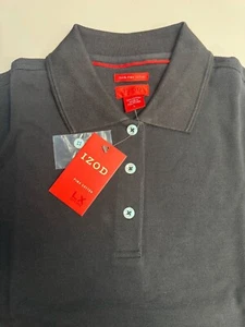IZOD Women's Polo Shirt, Black - Picture 1 of 5