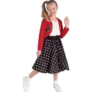 Polka Dot Rocker 50's Sock Hop Retro Poodle Fancy Dress Halloween Child Costume - Picture 1 of 8