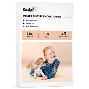 100-200 hojas papel fotográfico koala 4x6 brillante 54 lb 200 g impresora de inyección de tinta Epson Canon - Imagen 1 de 12