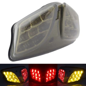 Smoke Chrome Led Integrated Blinker Taillight For SUZUKI GSXR 600 750 1000 SV650 - Picture 1 of 7