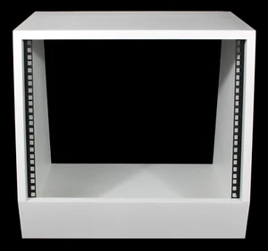Unidad/estuche/gabinete de madera blanco 8u en ángulo de 19" pulgadas para estudio/DJ/grabación - Imagen 1 de 10