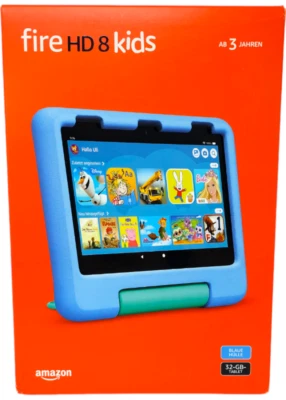 Amazon Fire HD 8 Kids 12. Gen 2022 32GB WLAN 8 Zoll Blau Tablet für Kinder - Bild 1 von 3