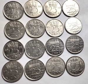 Países Bajos 1948-19670 16x 10 Centavos Monedas 1 Monedas 245-382 - Imagen 1 de 11
