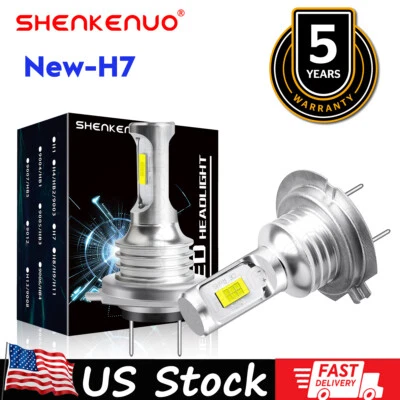 For Kawasaki Ninja 250r 2008-2012 Motorcycle LED Headlight H7 White Bulbs 6000K - Image 1 of 4