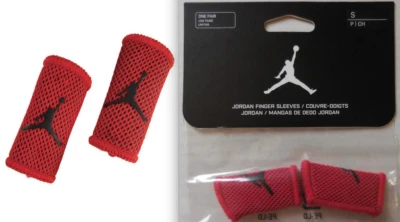 Nike Jordan Jumpman Finger Sleeves Adult Unisex Gym Red/Black Small 1 Pair - Image 1 of 3