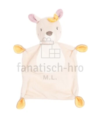 PUSBLU Schmusetuch Rehkitz beige Kuscheltuch Schnuffeltuch Spieltier Reh DM