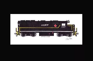 Atlanta & West Point GP40 #727 11"x17" impresión mate firmada por Andy Fletcher - Imagen 1 de 1