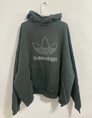 Balenciaga x Adidas 绿色连帽衫男式 L 码 — 第 1/4 张图片