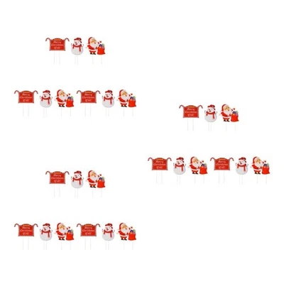  3 PCS Dekorative Gartenstecker Weihnachtswerfschild Weihnachtshof -Dekorationen - Bild 1 von 4