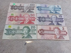 Old Canada 1986 2 5 10 20 50 100 Dollar Set Birds of Canada Banknotes READ DESC! - Bild 1 von 10
