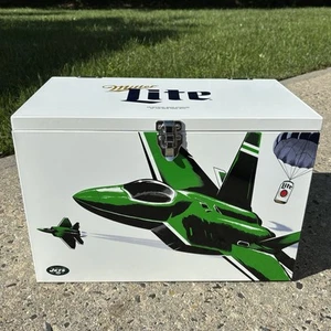 Raro New York Jets NFL Fútbol Miller Lite Cerveza Promocional Enfriador de Metal - Imagen 1 de 16